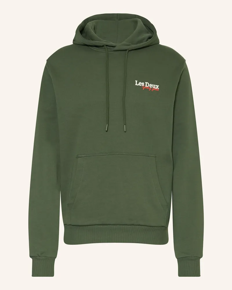 LES DEUX Hoodie Dunkelgrün