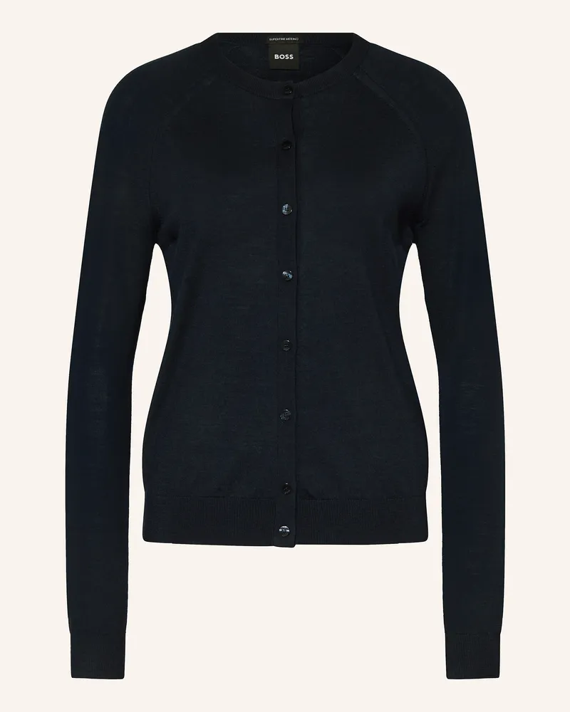 HUGO BOSS Strickjacke FONAMI Dunkelblau