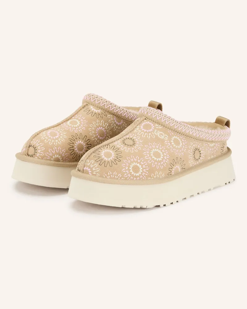 UGG Plateau-Pantoletten Tazz Sun Stitch beige Beige