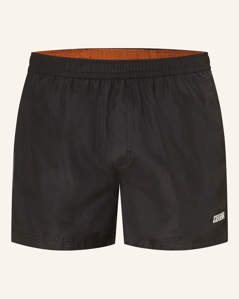 Ermenegildo Zegna Badeshorts FOLDABLE Schwarz