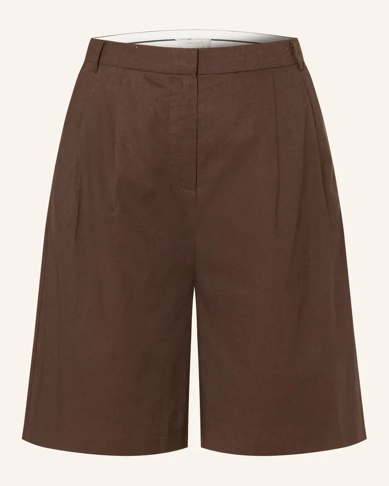 Neo Noir Shorts Nika Mit Leinen braun Dunkelbraun