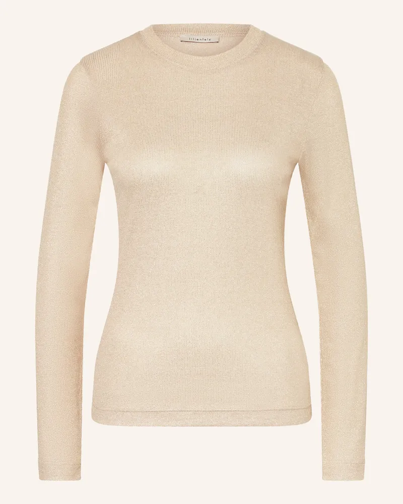 lilienfels Longsleeve mit Glitzergarn Gold