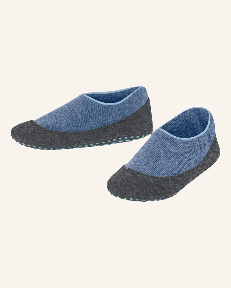 Falke Stoppersocken Cosy Slipper Aus Merinowolle blau 6045