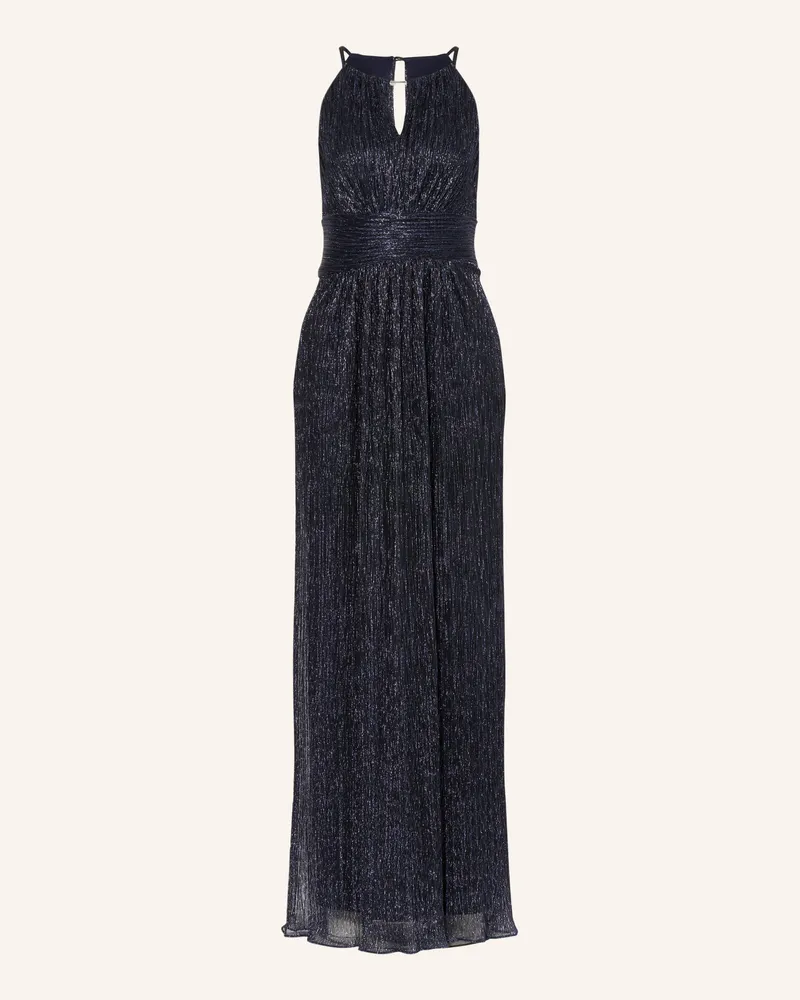 Swing Abendkleid mit Glitzergarn Dunkelblau
