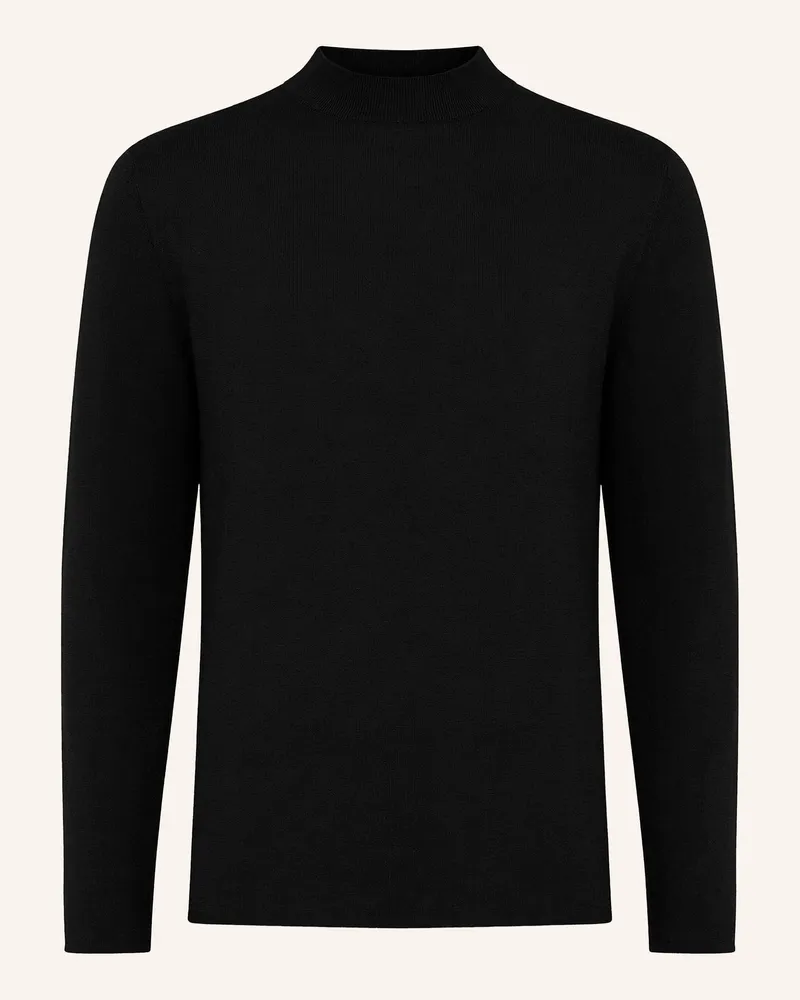 KIEFERMANN Kiefermann Herren Merino-Pullover Malt schwarz Schwarz