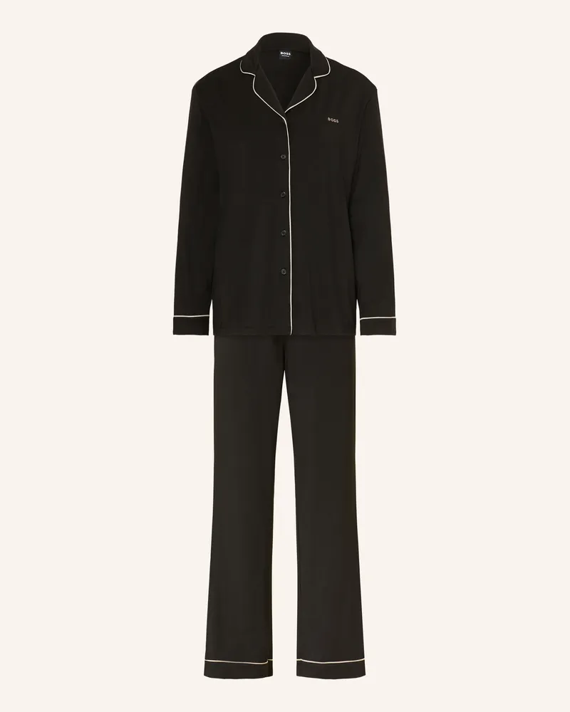 HUGO BOSS Schlafanzug Dreamline schwarz Schwarz