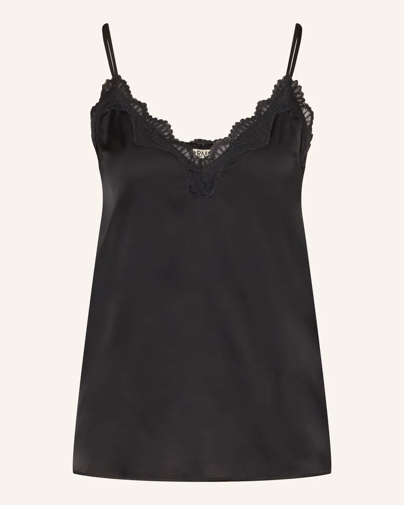 Rosemunde Satintop Penelope Mit Spitze schwarz Schwarz