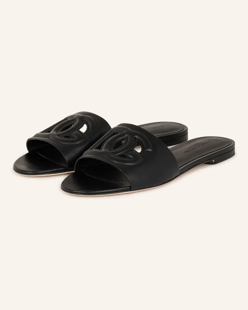 Dolce & Gabbana Pantoletten Schwarz