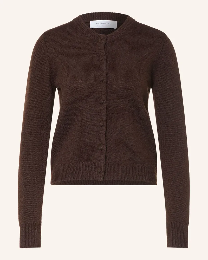 Rich&Royal Strickjacke Mit Cashmere braun Dunkelbraun