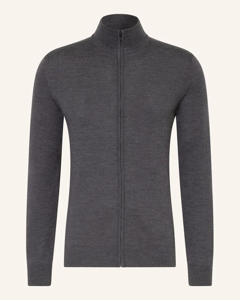 JOOP! Strickjacke Davis Aus Merinowolle grau Dunkelgrau