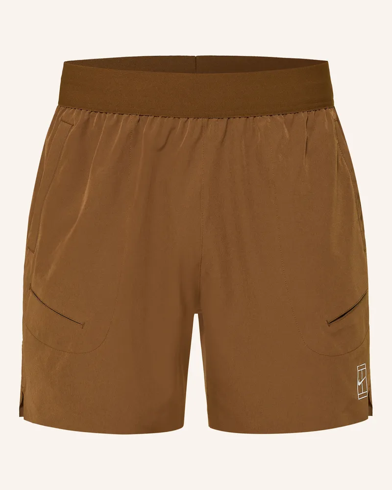 Nike Tennisshorts Court Advantage braun Braun