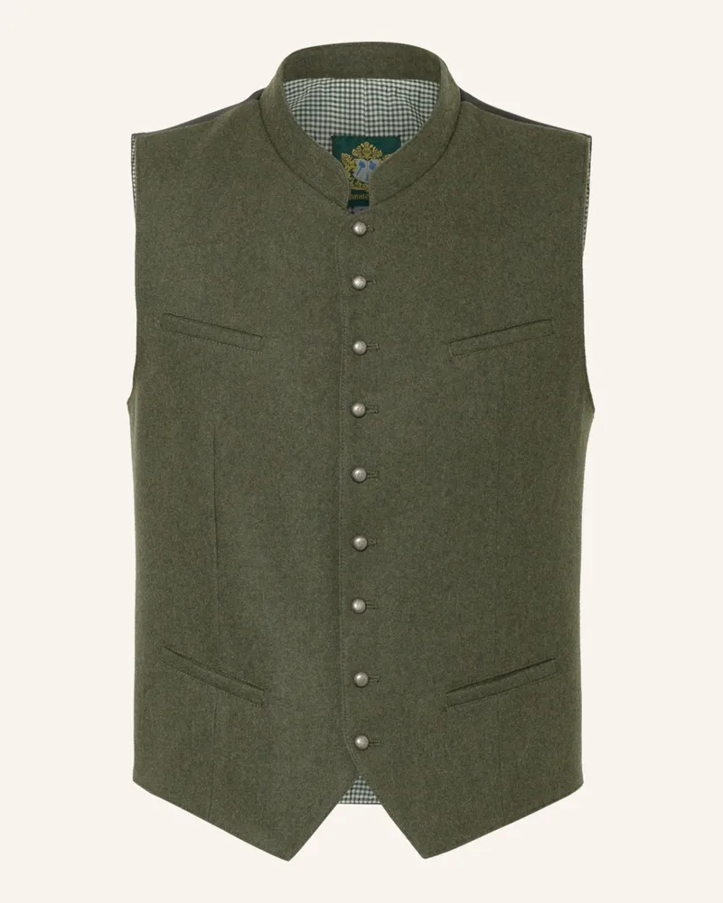 Hammerschmid Trachtenweste Max Regular Fit gruen Khaki