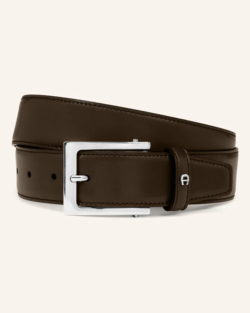 Aigner Ledergürtel Business braun Dunkelbraun