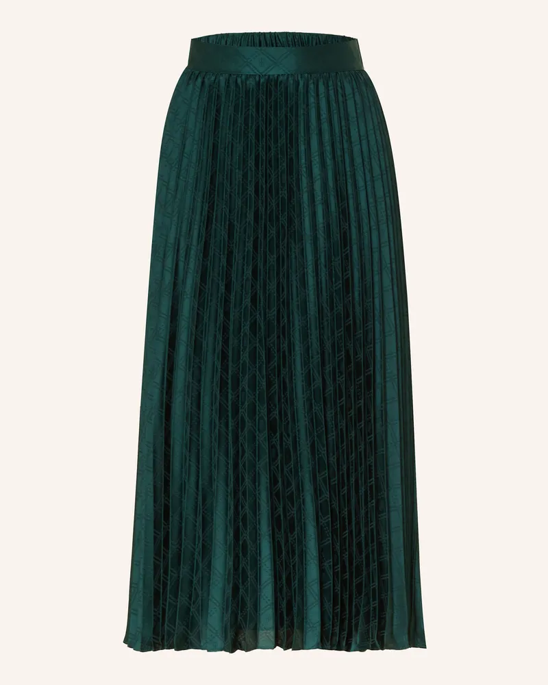 HOBBS London Jacquard-Rock LUANA mit Plissees Dunkelgrün