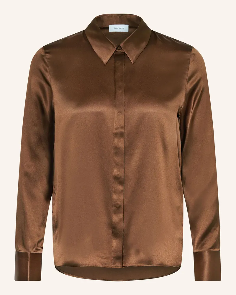 Darling Harbour Hemdbluse aus Seide Nougat