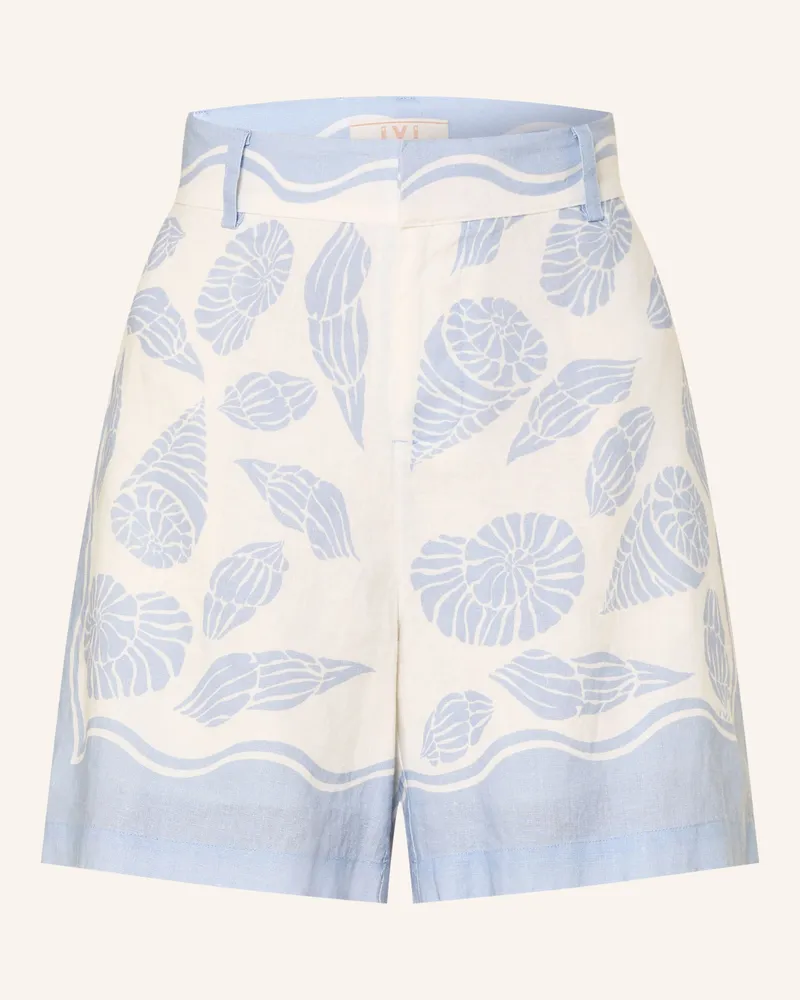 IVI Collection Leinenshorts weiss Weiss
