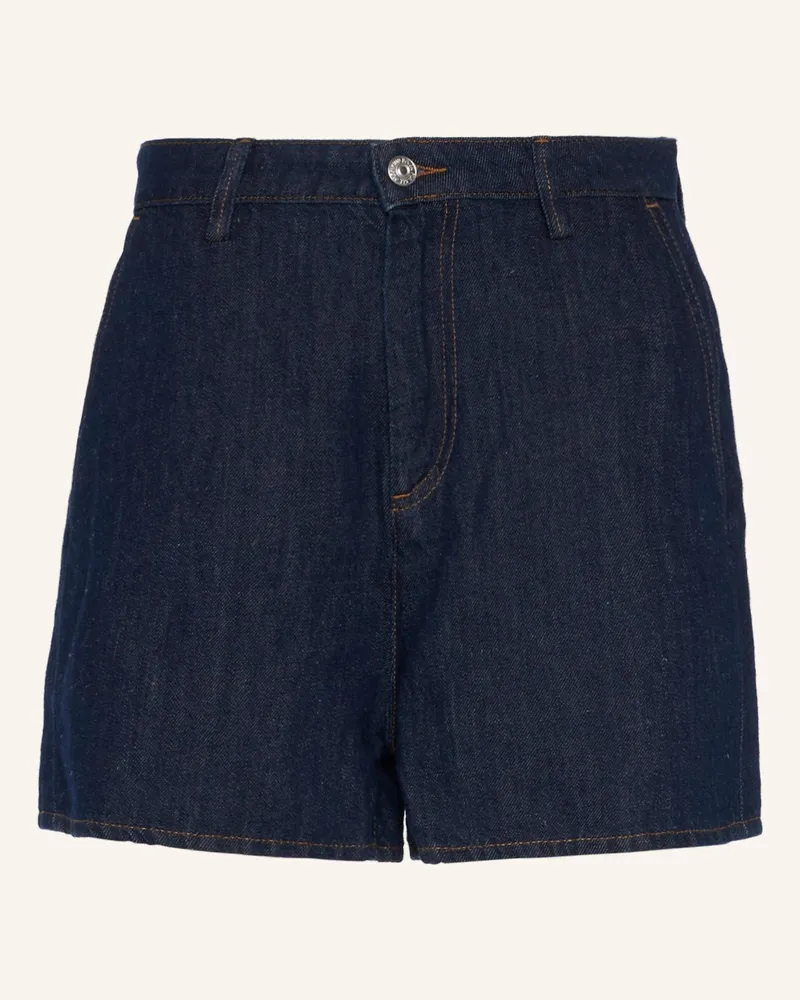 7 for all mankind Jeansshorts Mit Leinen blau Blau