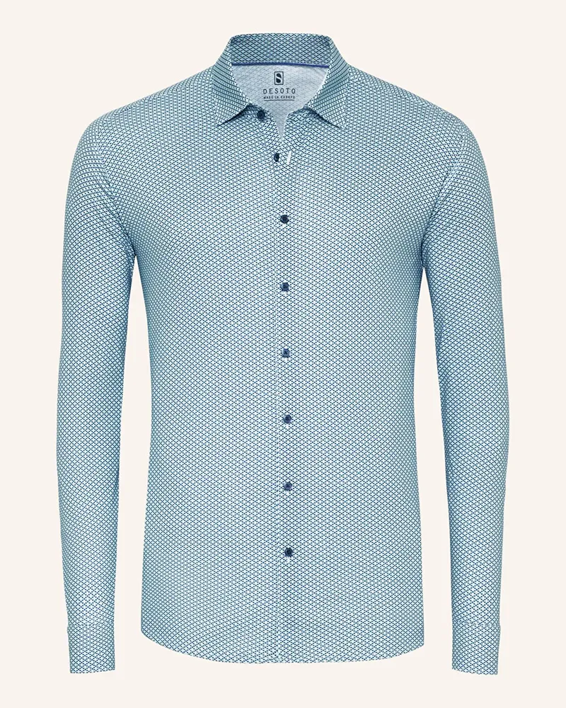 DESOTO Jerseyhemd Slim Fit Dunkelblau