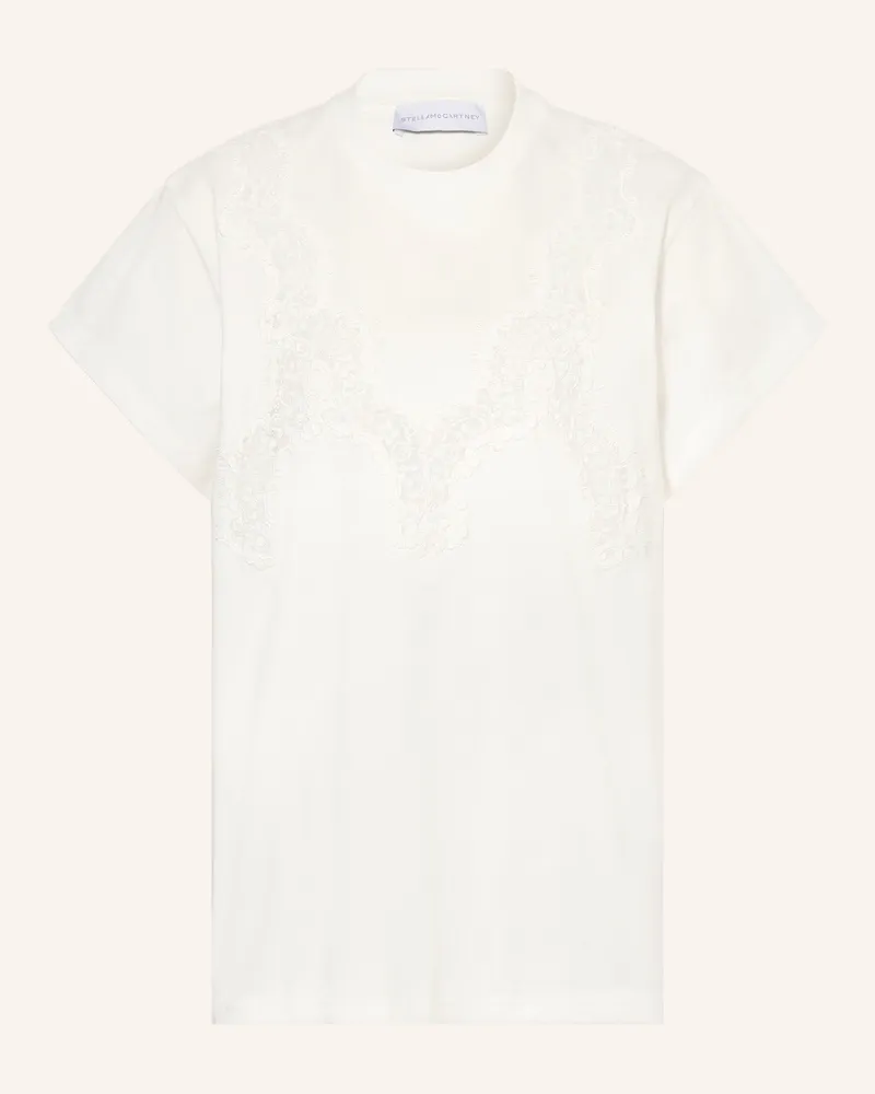 Stella McCartney T-Shirt Mit Spitze weiss Weiss