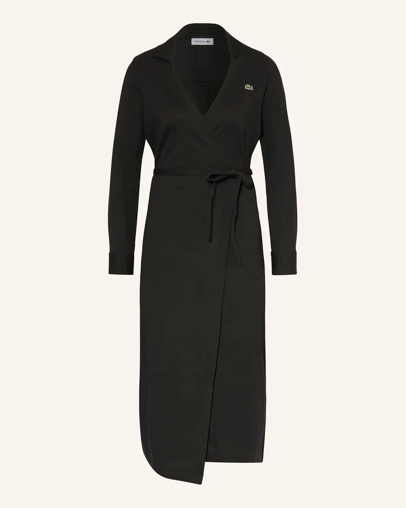 Lacoste Wickelkleid Schwarz
