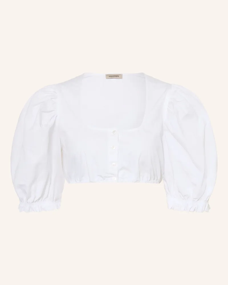 CocoVero Dirndlbluse Sin Mit Rüschen weiss Weiss