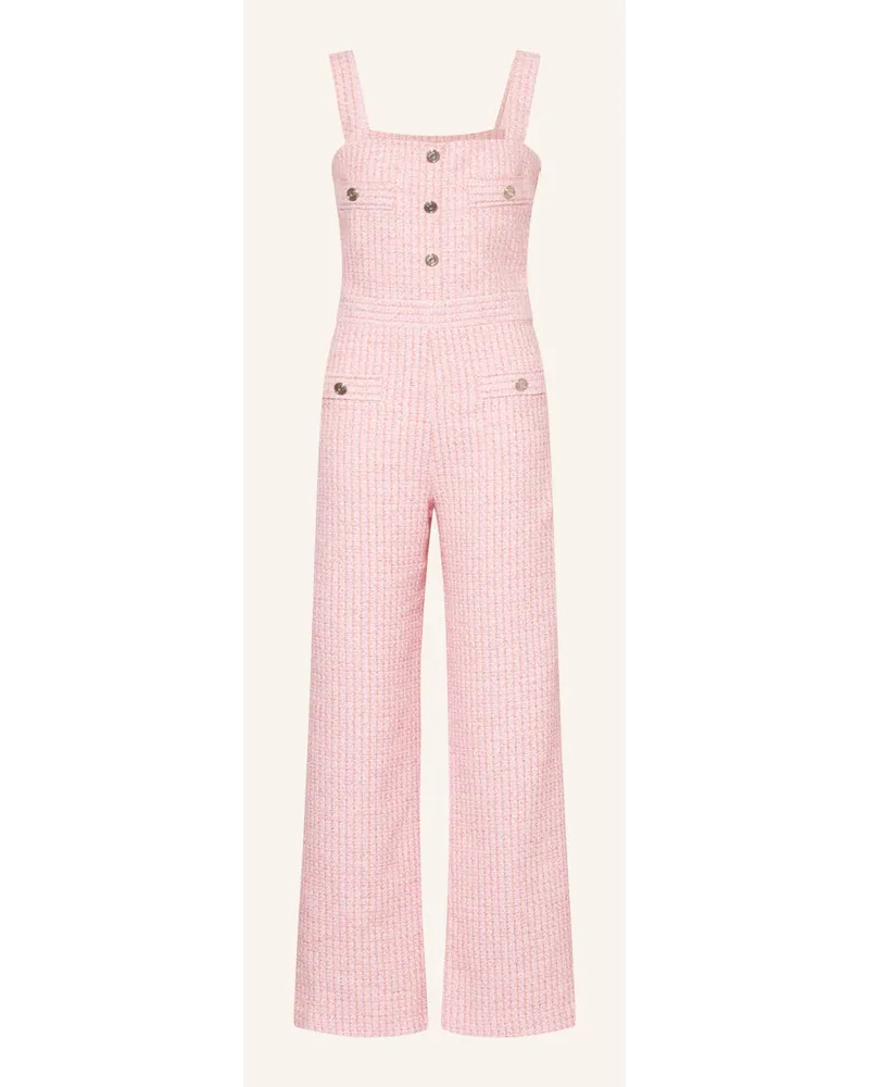 Maje Tweed-Jumpsuit mit Glitzergarn Pink