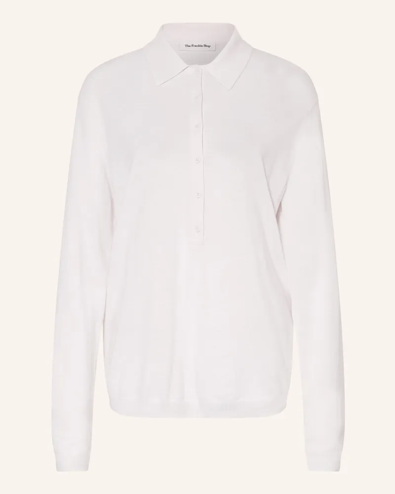 FRANKIE Shop Strick-Poloshirt Tala weiss Weiss