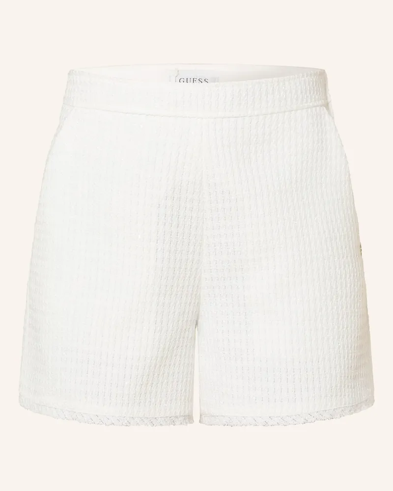 Guess Tweed-Shorts Eulalie Mit Glitzergarn weiss Weiss