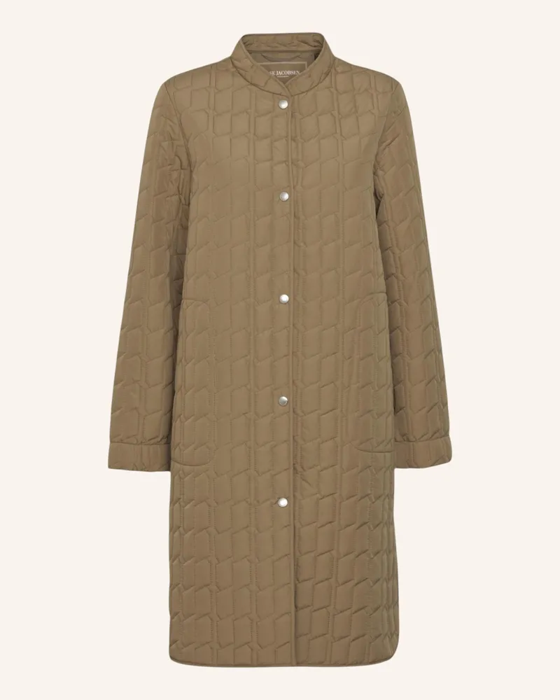 Ilse Jacobsen Steppmantel line01 gruen Braun