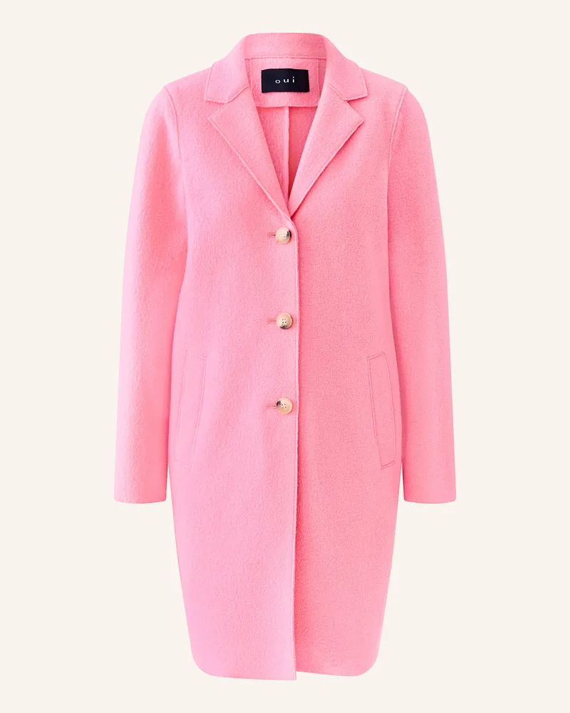 Oui  Wollmantel orange Rosa