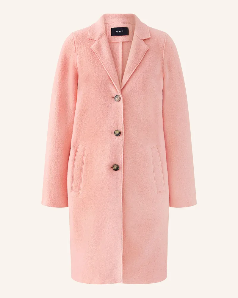 Oui  Wollmantel orange Rosa