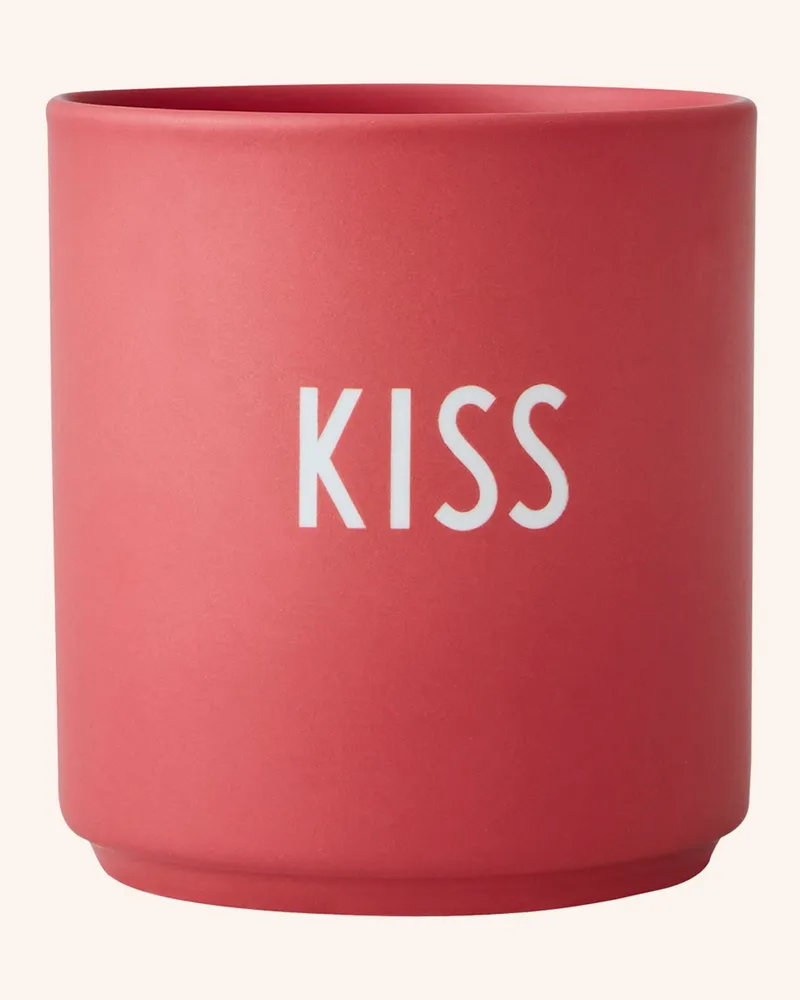 DESIGN LETTERS Becher Kiss rot Hellrot