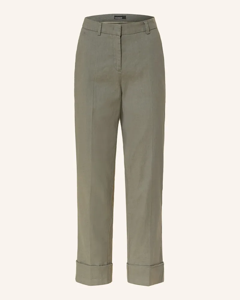 Cambio 7/8-Hose Krystal Mit Leinen gruen Khaki