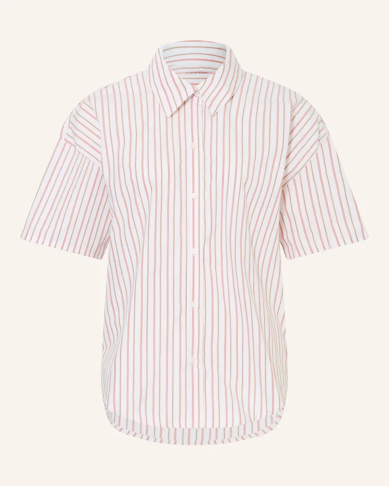 Calvin Klein Hemdbluse orange Weiss