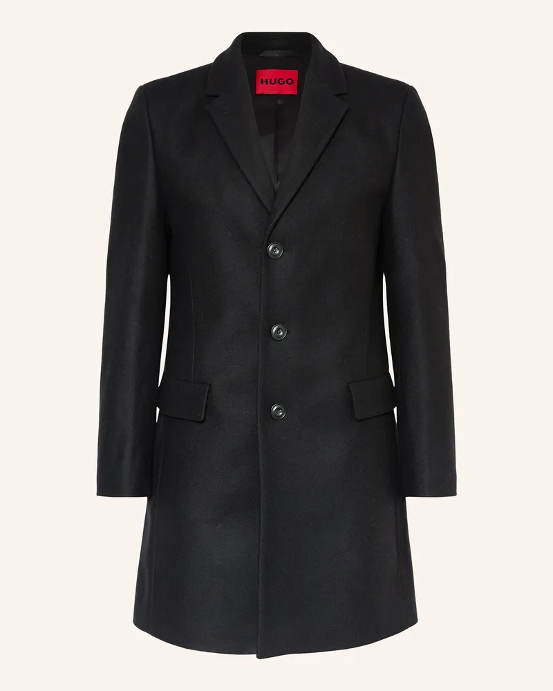 HUGO BOSS Wollmantel Migor schwarz Schwarz
