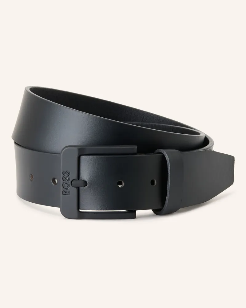HUGO BOSS Ledergürtel Jemio schwarz Schwarz