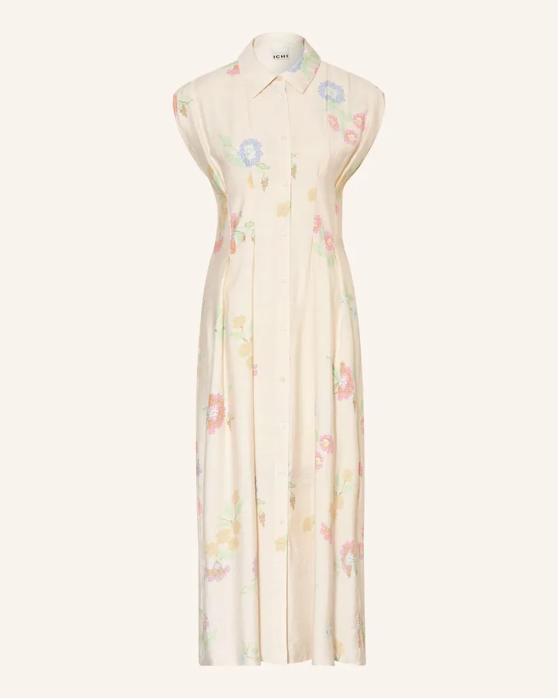 ICHI Hemdblusenkleid Ihginni beige Creme