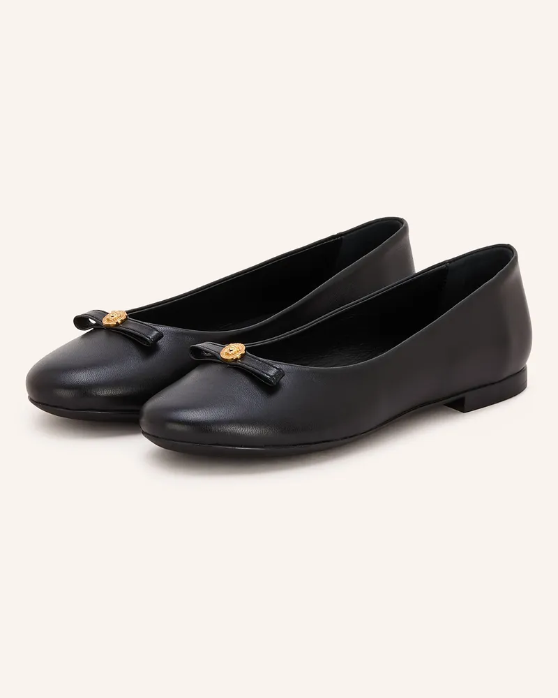 Versace Ballerinas schwarz Schwarz