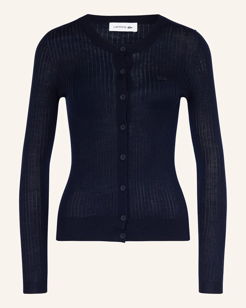 Lacoste Strickjacke blau Dunkelblau