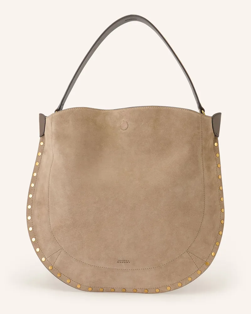 Isabel Marant Shopper Oskan Mit Pouch Und Nieten beige Camel