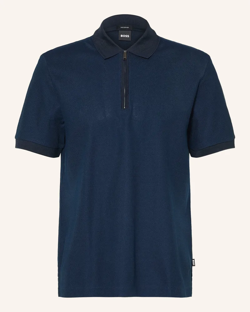 HUGO BOSS Piqué-Poloshirt Pei blau Dunkelblau