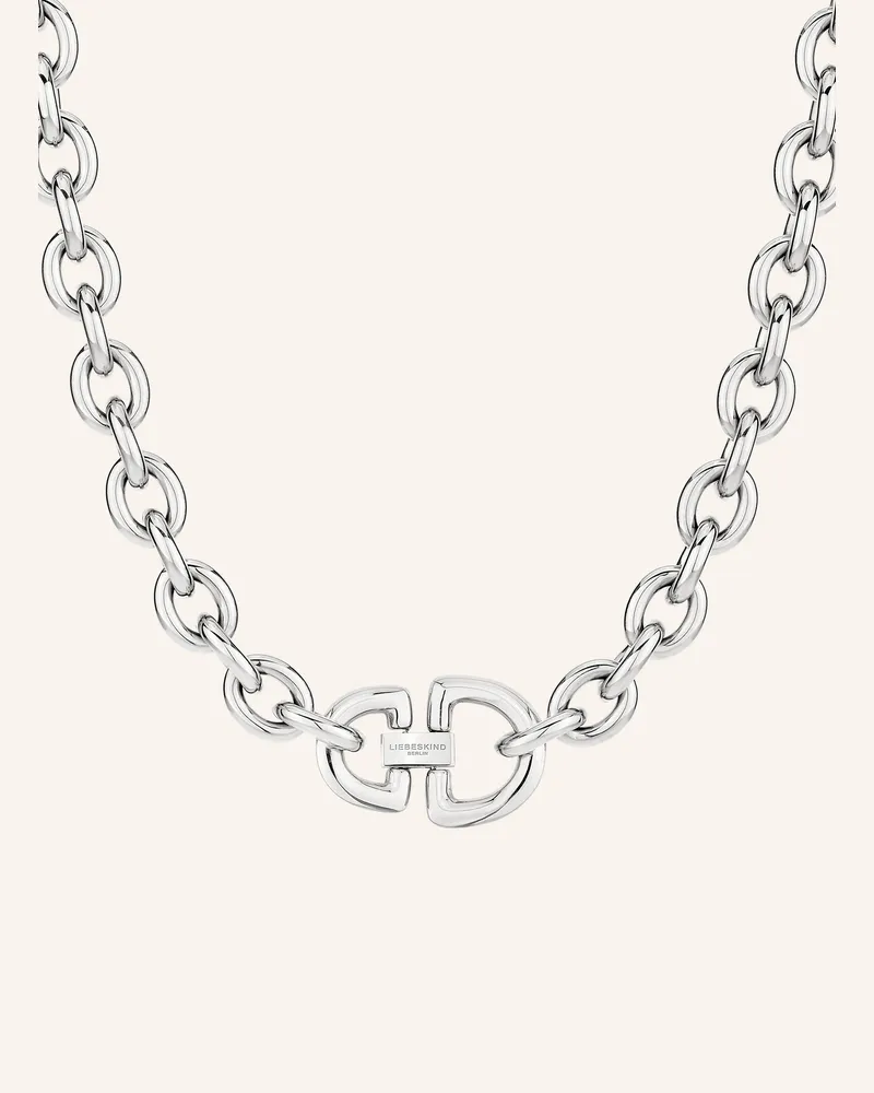 Liebeskind Halskette  Aus  Edelstahl silber Silber