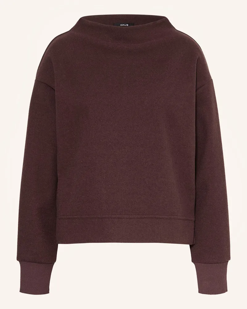 OPUS Flanell-Sweatshirt Gruger rot Dunkelrot