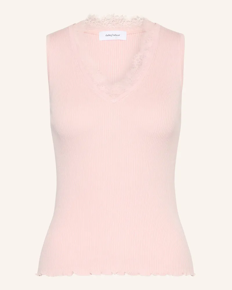Darling Harbour Stricktop Mit Spitze rosa Rose