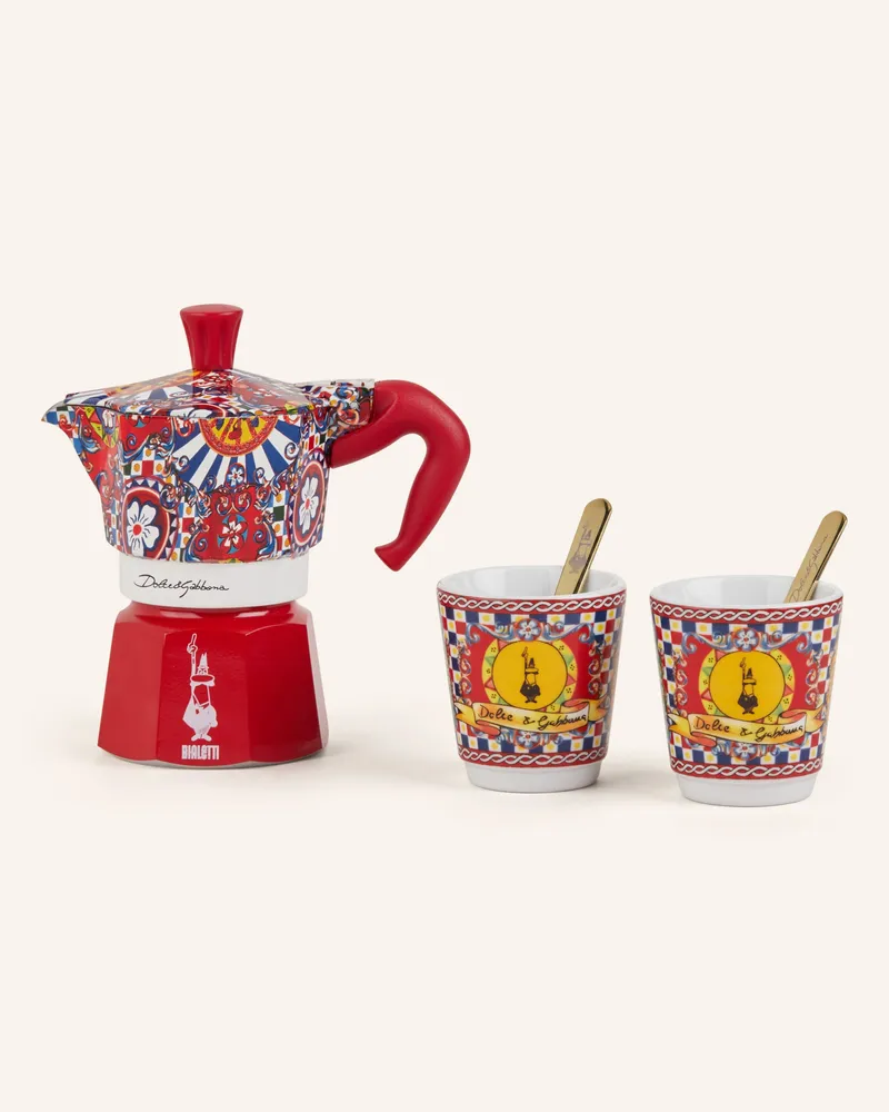 Dolce & Gabbana Casa 5-Tlg. Espressokocher-Set rot Rot