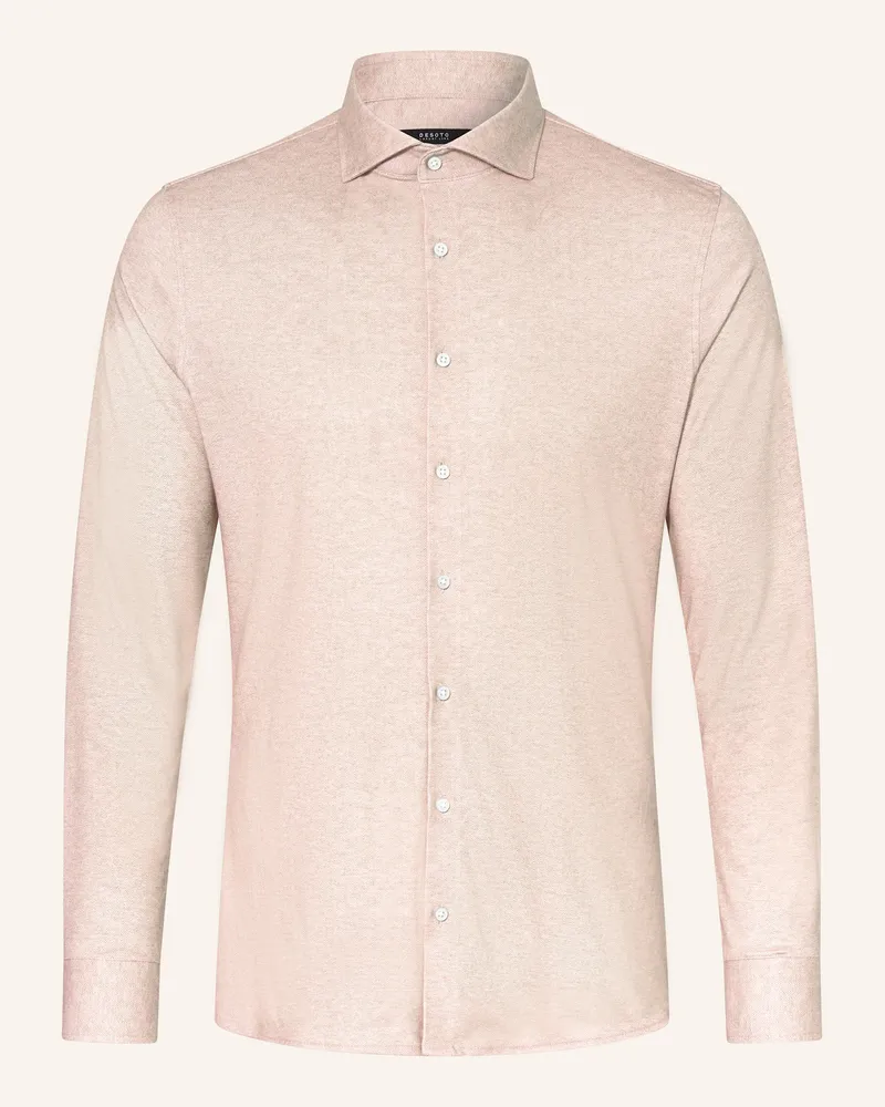 DESOTO Jerseyhemd Slim Fit Beige
