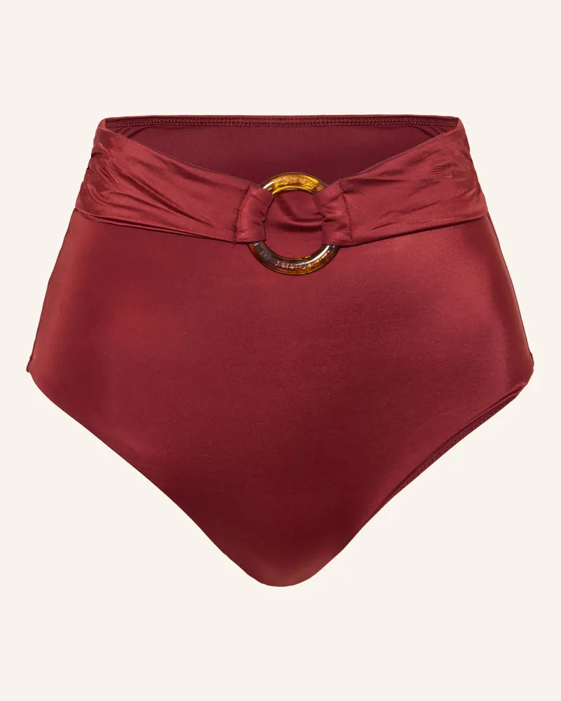 Tommy Hilfiger High-Waist-Bikini-Hose Dunkelrot