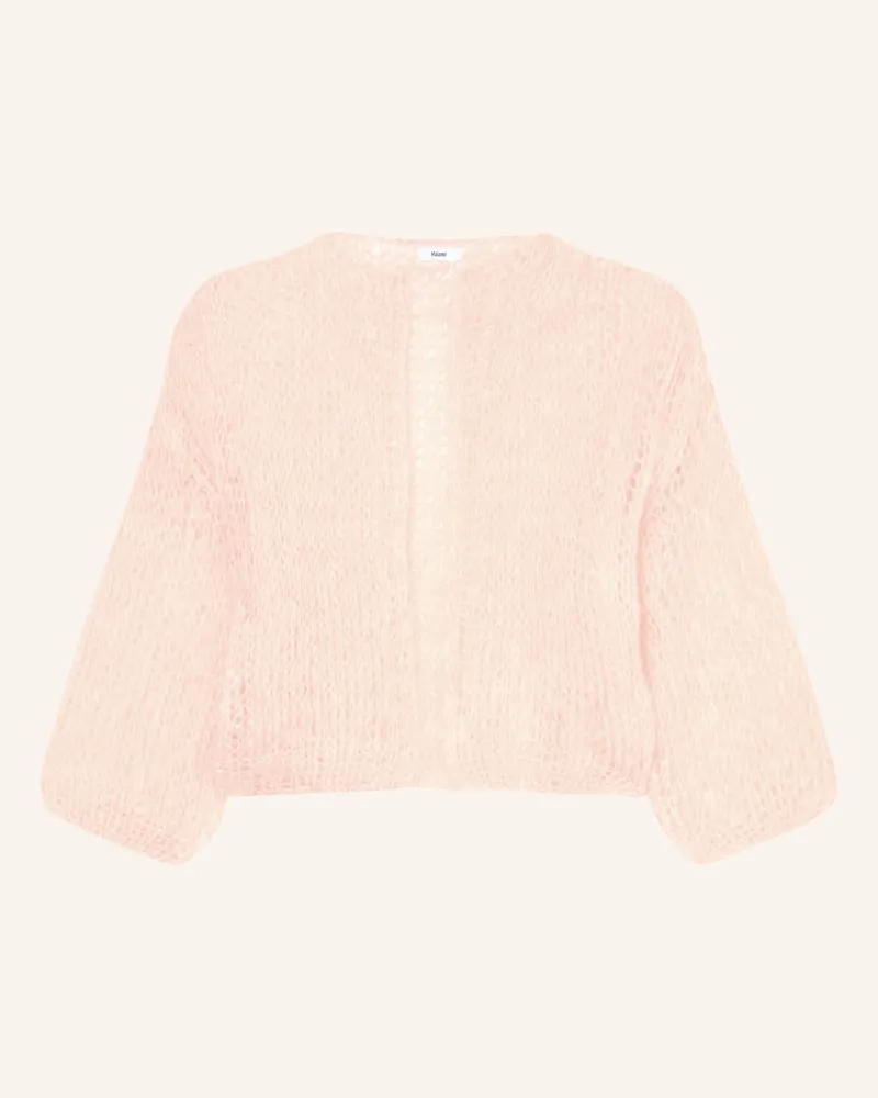 MAIAMI Cropped-Strickhülle Aus Mohair Mit 3/4-Arm beige Roségold