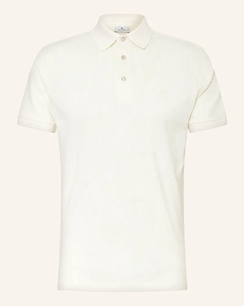 Etro Piqué-Poloshirt Ecru