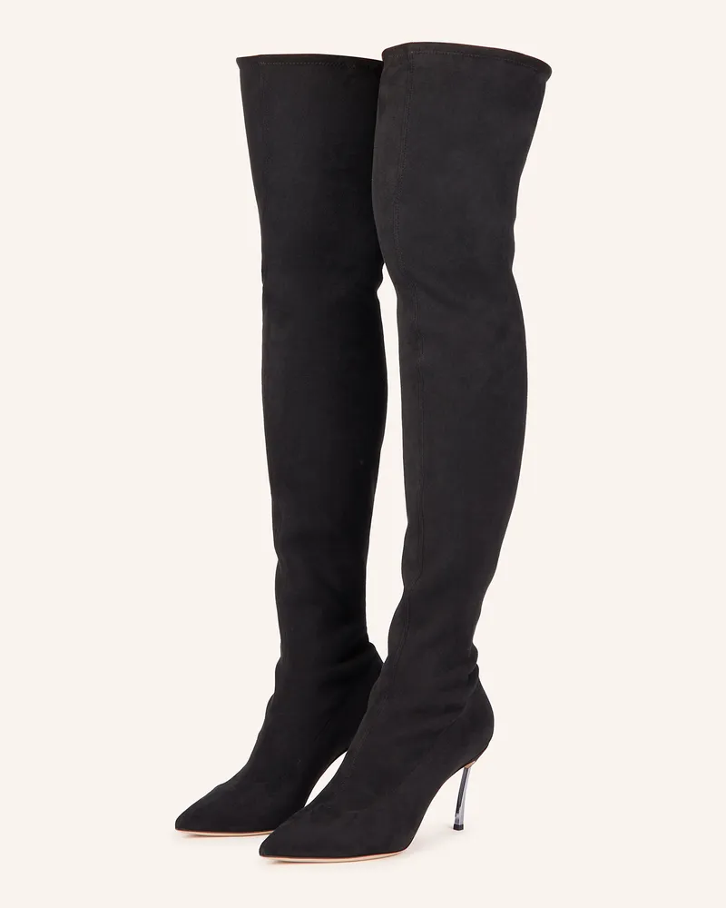 Casadei Overknee-Stiefel schwarz Schwarz